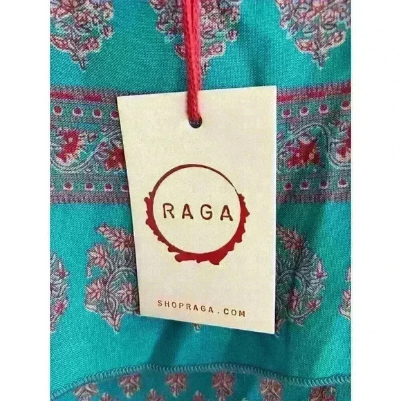 NWT Womens Anthropologie Raga Boho Multicolor Paisley Print Blousey Cropped Top - Picture 4 of 10